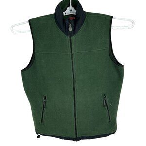 ProSpirit Green Fleece Full Zip Vest Men’s Size L Warm Outdoor Casual Pockets